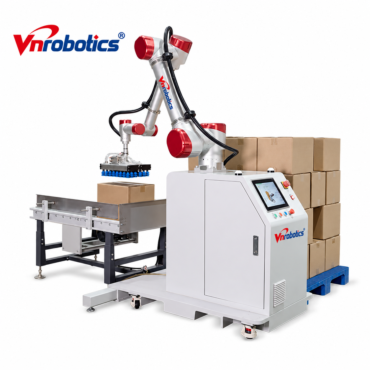 Robot xếp thùng lên pallet trong danh mục VnRobotics